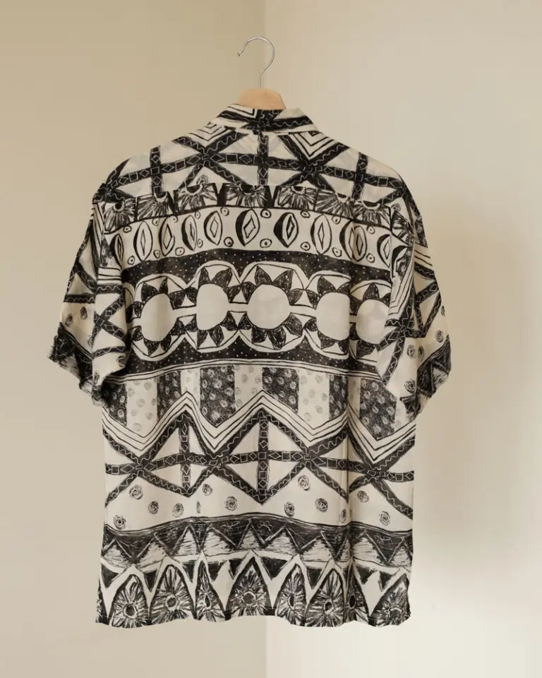 Monochrome tribal print shirt (5)