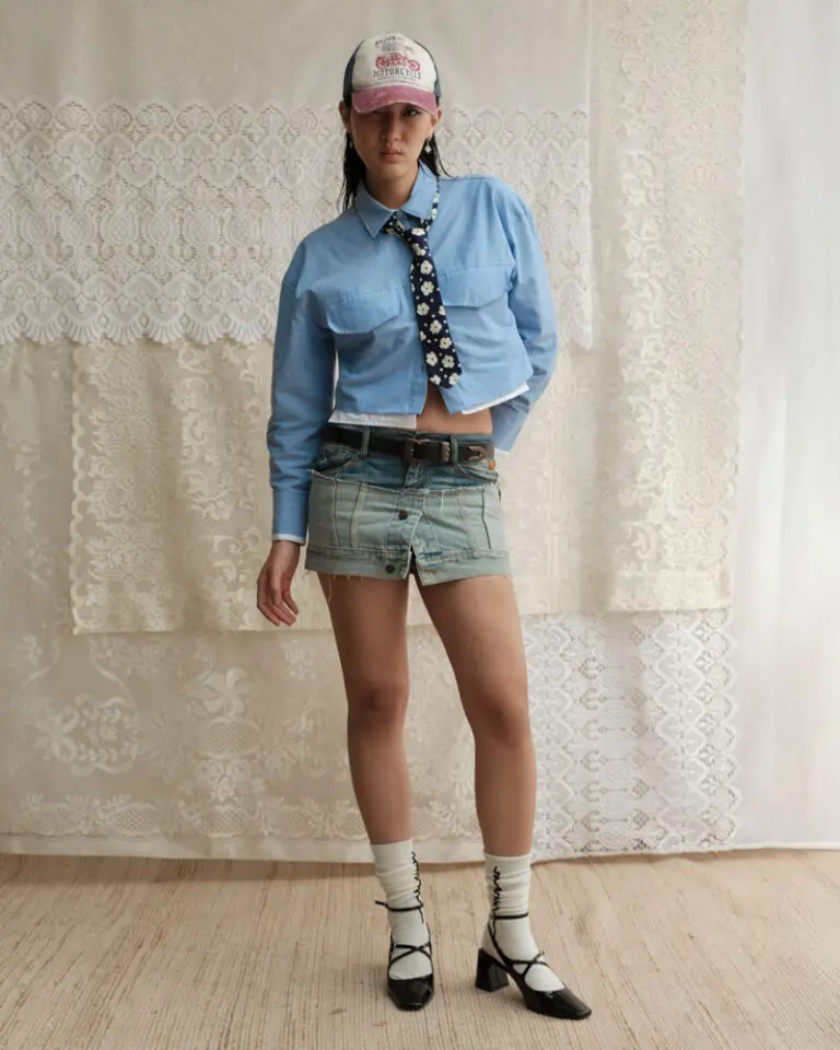 Reimagined Deconstructed Denim Skirt (2)