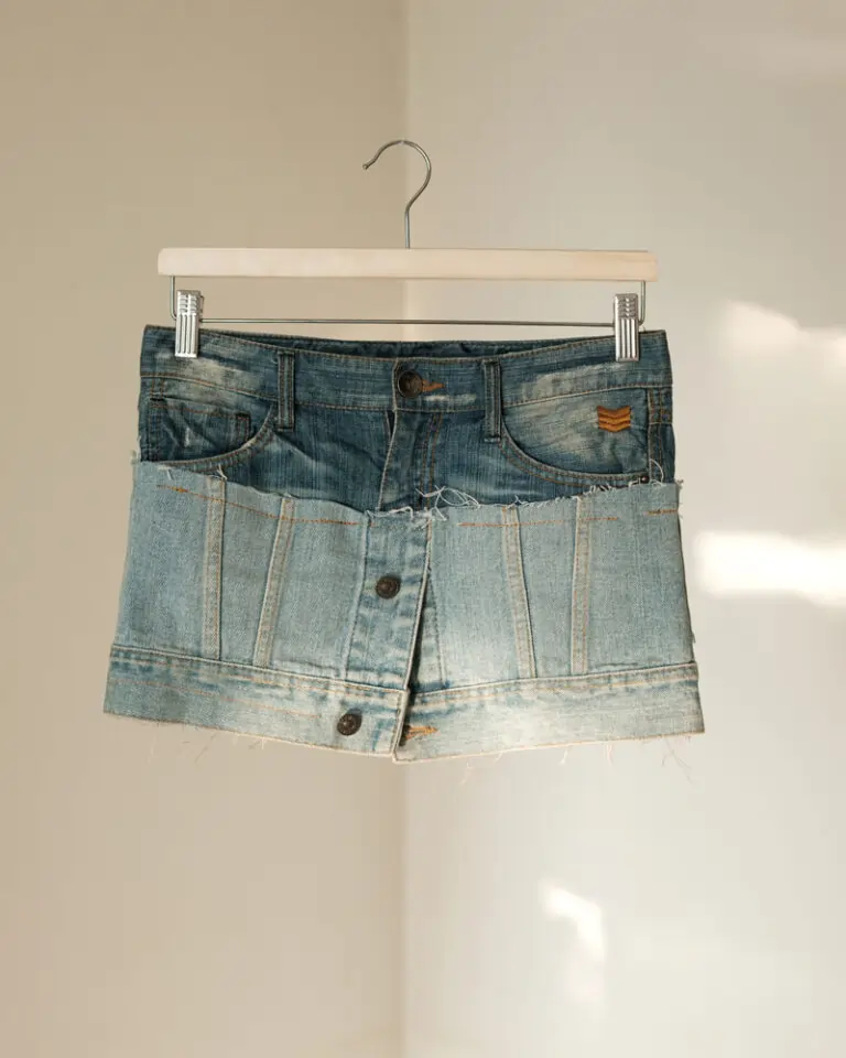 Reimagined Deconstructed Denim Skirt (5)