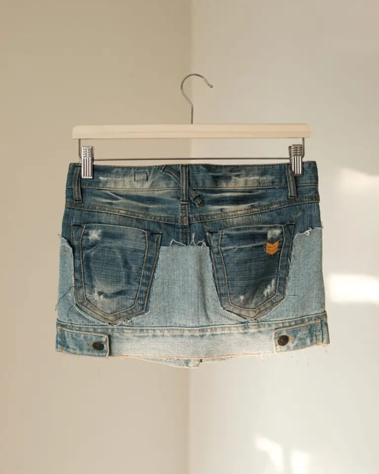 Reimagined Deconstructed Denim Skirt (6)