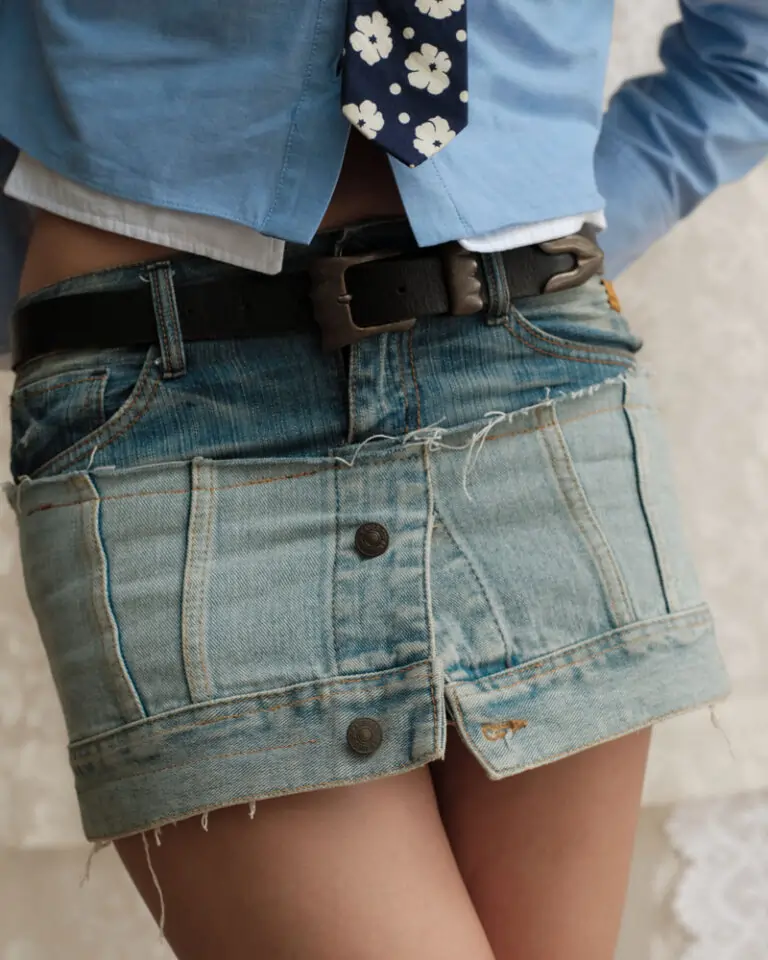 Reimagined Deconstructed Denim Skirt