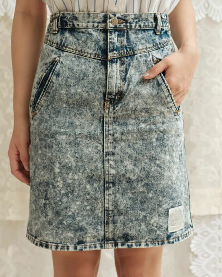 Acid wash skirt (2)