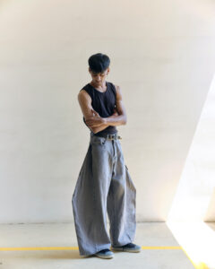 Angular Baggy Alcyusism Charcoal Denim